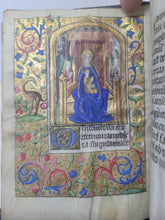 Load image into Gallery viewer, Book of Hours, Use of Paris, Circa 1460. Illuminated Manuscript on Parchment from France. With 9 Large Miniatures, 22 Calendar Miniatures, One Historiated Initial, 134 Border Illustrations. Illuminated Decorative Borders. Plus Side Wound of Christ