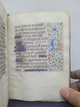 Load image into Gallery viewer, Book of Hours, Use of Paris, Circa 1460. Illuminated Manuscript on Parchment from France. With 9 Large Miniatures, 22 Calendar Miniatures, One Historiated Initial, 134 Border Illustrations. Illuminated Decorative Borders. Plus Side Wound of Christ