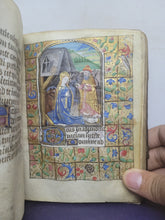 Load image into Gallery viewer, Book of Hours, Use of Paris, Circa 1460. Illuminated Manuscript on Parchment from France. With 9 Large Miniatures, 22 Calendar Miniatures, One Historiated Initial, 134 Border Illustrations. Illuminated Decorative Borders. Plus Side Wound of Christ