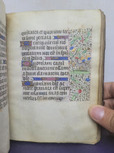 Load image into Gallery viewer, Book of Hours, Use of Paris, Circa 1460. Illuminated Manuscript on Parchment from France. With 9 Large Miniatures, 22 Calendar Miniatures, One Historiated Initial, 134 Border Illustrations. Illuminated Decorative Borders. Plus Side Wound of Christ