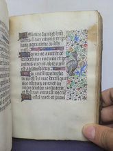 Load image into Gallery viewer, Book of Hours, Use of Paris, Circa 1460. Illuminated Manuscript on Parchment from France. With 9 Large Miniatures, 22 Calendar Miniatures, One Historiated Initial, 134 Border Illustrations. Illuminated Decorative Borders. Plus Side Wound of Christ