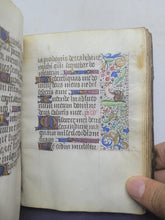 Load image into Gallery viewer, Book of Hours, Use of Paris, Circa 1460. Illuminated Manuscript on Parchment from France. With 9 Large Miniatures, 22 Calendar Miniatures, One Historiated Initial, 134 Border Illustrations. Illuminated Decorative Borders. Plus Side Wound of Christ