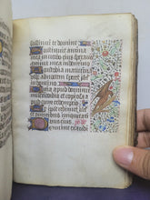 Load image into Gallery viewer, Book of Hours, Use of Paris, Circa 1460. Illuminated Manuscript on Parchment from France. With 9 Large Miniatures, 22 Calendar Miniatures, One Historiated Initial, 134 Border Illustrations. Illuminated Decorative Borders. Plus Side Wound of Christ