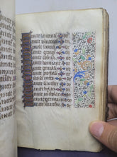 Load image into Gallery viewer, Book of Hours, Use of Paris, Circa 1460. Illuminated Manuscript on Parchment from France. With 9 Large Miniatures, 22 Calendar Miniatures, One Historiated Initial, 134 Border Illustrations. Illuminated Decorative Borders. Plus Side Wound of Christ