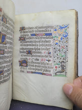 Load image into Gallery viewer, Book of Hours, Use of Paris, Circa 1460. Illuminated Manuscript on Parchment from France. With 9 Large Miniatures, 22 Calendar Miniatures, One Historiated Initial, 134 Border Illustrations. Illuminated Decorative Borders. Plus Side Wound of Christ