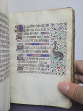 Load image into Gallery viewer, Book of Hours, Use of Paris, Circa 1460. Illuminated Manuscript on Parchment from France. With 9 Large Miniatures, 22 Calendar Miniatures, One Historiated Initial, 134 Border Illustrations. Illuminated Decorative Borders. Plus Side Wound of Christ