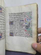 Load image into Gallery viewer, Book of Hours, Use of Paris, Circa 1460. Illuminated Manuscript on Parchment from France. With 9 Large Miniatures, 22 Calendar Miniatures, One Historiated Initial, 134 Border Illustrations. Illuminated Decorative Borders. Plus Side Wound of Christ