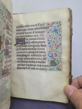 Load image into Gallery viewer, Book of Hours, Use of Paris, Circa 1460. Illuminated Manuscript on Parchment from France. With 9 Large Miniatures, 22 Calendar Miniatures, One Historiated Initial, 134 Border Illustrations. Illuminated Decorative Borders. Plus Side Wound of Christ