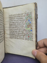 Load image into Gallery viewer, Book of Hours, Use of Paris, Circa 1460. Illuminated Manuscript on Parchment from France. With 9 Large Miniatures, 22 Calendar Miniatures, One Historiated Initial, 134 Border Illustrations. Illuminated Decorative Borders. Plus Side Wound of Christ