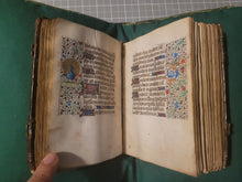 Load image into Gallery viewer, Book of Hours, Use of Paris, Circa 1460. Illuminated Manuscript on Parchment from France. With 9 Large Miniatures, 22 Calendar Miniatures, One Historiated Initial, 134 Border Illustrations. Illuminated Decorative Borders. Plus Side Wound of Christ