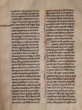 Load image into Gallery viewer, Aristotle’s Politics, and Nichomachean Ethics, Circa 1275-1300. Likely Paris, France. Extraordinarily Rare Examples of Two Substantial Fragments of Aristotle’s Works from the 13th Century, Scarcely Seen on the Market