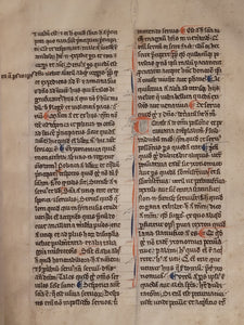 Aristotle’s Politics, and Nichomachean Ethics, Circa 1275-1300. Likely Paris, France. Extraordinarily Rare Examples of Two Substantial Fragments of Aristotle’s Works from the 13th Century, Scarcely Seen on the Market