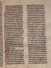 Load image into Gallery viewer, Aristotle’s Politics, and Nichomachean Ethics, Circa 1275-1300. Likely Paris, France. Extraordinarily Rare Examples of Two Substantial Fragments of Aristotle’s Works from the 13th Century, Scarcely Seen on the Market