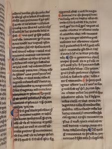 Aristotle’s Politics, and Nichomachean Ethics, Circa 1275-1300. Likely Paris, France. Extraordinarily Rare Examples of Two Substantial Fragments of Aristotle’s Works from the 13th Century, Scarcely Seen on the Market