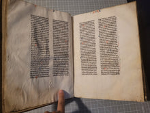 Load image into Gallery viewer, Aristotle’s Politics, and Nichomachean Ethics, Circa 1275-1300. Likely Paris, France. Extraordinarily Rare Examples of Two Substantial Fragments of Aristotle’s Works from the 13th Century, Scarcely Seen on the Market