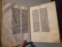 Load image into Gallery viewer, Aristotle’s Politics, and Nichomachean Ethics, Circa 1275-1300. Likely Paris, France. Extraordinarily Rare Examples of Two Substantial Fragments of Aristotle’s Works from the 13th Century, Scarcely Seen on the Market