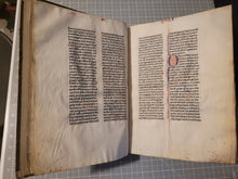 Load image into Gallery viewer, Aristotle’s Politics, and Nichomachean Ethics, Circa 1275-1300. Likely Paris, France. Extraordinarily Rare Examples of Two Substantial Fragments of Aristotle’s Works from the 13th Century, Scarcely Seen on the Market