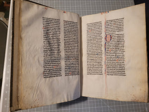 Aristotle’s Politics, and Nichomachean Ethics, Circa 1275-1300. Likely Paris, France. Extraordinarily Rare Examples of Two Substantial Fragments of Aristotle’s Works from the 13th Century, Scarcely Seen on the Market