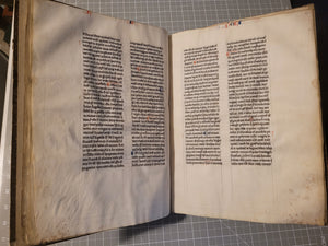 Aristotle’s Politics, and Nichomachean Ethics, Circa 1275-1300. Likely Paris, France. Extraordinarily Rare Examples of Two Substantial Fragments of Aristotle’s Works from the 13th Century, Scarcely Seen on the Market