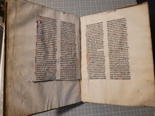 Load image into Gallery viewer, Aristotle’s Politics, and Nichomachean Ethics, Circa 1275-1300. Likely Paris, France. Extraordinarily Rare Examples of Two Substantial Fragments of Aristotle’s Works from the 13th Century, Scarcely Seen on the Market