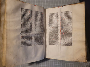 Aristotle’s Politics, and Nichomachean Ethics, Circa 1275-1300. Likely Paris, France. Extraordinarily Rare Examples of Two Substantial Fragments of Aristotle’s Works from the 13th Century, Scarcely Seen on the Market