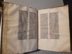 Aristotle’s Politics, and Nichomachean Ethics, Circa 1275-1300. Likely Paris, France. Extraordinarily Rare Examples of Two Substantial Fragments of Aristotle’s Works from the 13th Century, Scarcely Seen on the Market