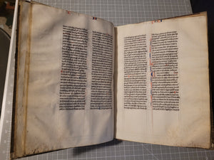 Aristotle’s Politics, and Nichomachean Ethics, Circa 1275-1300. Likely Paris, France. Extraordinarily Rare Examples of Two Substantial Fragments of Aristotle’s Works from the 13th Century, Scarcely Seen on the Market