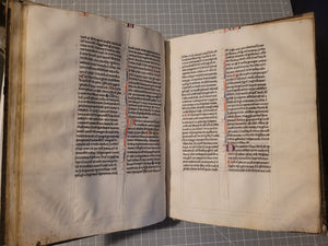 Aristotle’s Politics, and Nichomachean Ethics, Circa 1275-1300. Likely Paris, France. Extraordinarily Rare Examples of Two Substantial Fragments of Aristotle’s Works from the 13th Century, Scarcely Seen on the Market