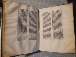 Aristotle’s Politics, and Nichomachean Ethics, Circa 1275-1300. Likely Paris, France. Extraordinarily Rare Examples of Two Substantial Fragments of Aristotle’s Works from the 13th Century, Scarcely Seen on the Market