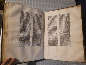 Aristotle’s Politics, and Nichomachean Ethics, Circa 1275-1300. Likely Paris, France. Extraordinarily Rare Examples of Two Substantial Fragments of Aristotle’s Works from the 13th Century, Scarcely Seen on the Market