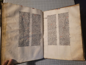 Aristotle’s Politics, and Nichomachean Ethics, Circa 1275-1300. Likely Paris, France. Extraordinarily Rare Examples of Two Substantial Fragments of Aristotle’s Works from the 13th Century, Scarcely Seen on the Market