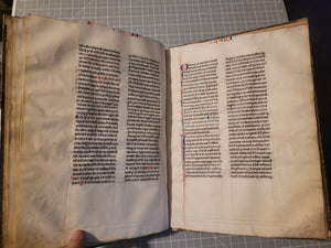 Aristotle’s Politics, and Nichomachean Ethics, Circa 1275-1300. Likely Paris, France. Extraordinarily Rare Examples of Two Substantial Fragments of Aristotle’s Works from the 13th Century, Scarcely Seen on the Market