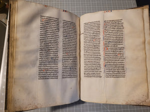 Aristotle’s Politics, and Nichomachean Ethics, Circa 1275-1300. Likely Paris, France. Extraordinarily Rare Examples of Two Substantial Fragments of Aristotle’s Works from the 13th Century, Scarcely Seen on the Market