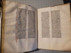 Aristotle’s Politics, and Nichomachean Ethics, Circa 1275-1300. Likely Paris, France. Extraordinarily Rare Examples of Two Substantial Fragments of Aristotle’s Works from the 13th Century, Scarcely Seen on the Market