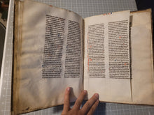 Load image into Gallery viewer, Aristotle’s Politics, and Nichomachean Ethics, Circa 1275-1300. Likely Paris, France. Extraordinarily Rare Examples of Two Substantial Fragments of Aristotle’s Works from the 13th Century, Scarcely Seen on the Market