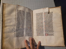 Load image into Gallery viewer, Aristotle’s Politics, and Nichomachean Ethics, Circa 1275-1300. Likely Paris, France. Extraordinarily Rare Examples of Two Substantial Fragments of Aristotle’s Works from the 13th Century, Scarcely Seen on the Market