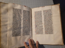 Load image into Gallery viewer, Aristotle’s Politics, and Nichomachean Ethics, Circa 1275-1300. Likely Paris, France. Extraordinarily Rare Examples of Two Substantial Fragments of Aristotle’s Works from the 13th Century, Scarcely Seen on the Market