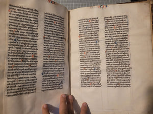 Aristotle’s Politics, and Nichomachean Ethics, Circa 1275-1300. Likely Paris, France. Extraordinarily Rare Examples of Two Substantial Fragments of Aristotle’s Works from the 13th Century, Scarcely Seen on the Market