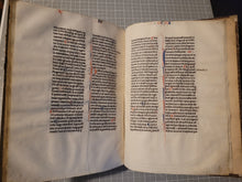 Load image into Gallery viewer, Aristotle’s Politics, and Nichomachean Ethics, Circa 1275-1300. Likely Paris, France. Extraordinarily Rare Examples of Two Substantial Fragments of Aristotle’s Works from the 13th Century, Scarcely Seen on the Market