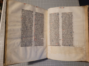 Aristotle’s Politics, and Nichomachean Ethics, Circa 1275-1300. Likely Paris, France. Extraordinarily Rare Examples of Two Substantial Fragments of Aristotle’s Works from the 13th Century, Scarcely Seen on the Market