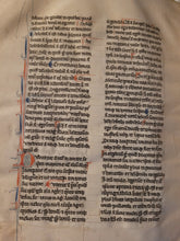 Load image into Gallery viewer, Aristotle’s Politics, and Nichomachean Ethics, Circa 1275-1300. Likely Paris, France. Extraordinarily Rare Examples of Two Substantial Fragments of Aristotle’s Works from the 13th Century, Scarcely Seen on the Market