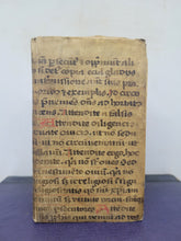 Load image into Gallery viewer, Des Barmhertzigen Samariters Dritter Theil, In einen approbirten Haus-Artzt, oder compendiösen Hausapothecken vorgestellt, 1720(?). Bound in a Late 12th Century Biblical Manuscript, Containing Matthew 7-15