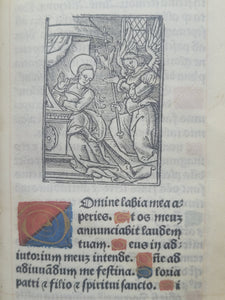 Hore Beate Marie Virginis Secundum usum Parisiensem, 1528. Extremely Scarce Book of Hours Printed on Vellum, With 11 Miniatures. Recorded as a Lost Edition on USTC