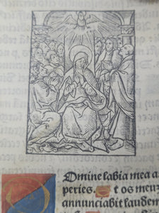 Hore Beate Marie Virginis Secundum usum Parisiensem, 1528. Extremely Scarce Book of Hours Printed on Vellum, With 11 Miniatures. Recorded as a Lost Edition on USTC