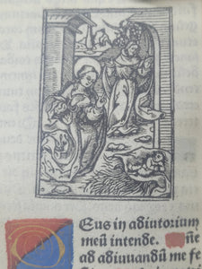 Hore Beate Marie Virginis Secundum usum Parisiensem, 1528. Extremely Scarce Book of Hours Printed on Vellum, With 11 Miniatures. Recorded as a Lost Edition on USTC