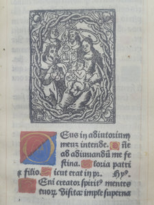 Hore Beate Marie Virginis Secundum usum Parisiensem, 1528. Extremely Scarce Book of Hours Printed on Vellum, With 11 Miniatures. Recorded as a Lost Edition on USTC