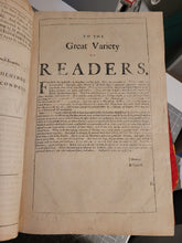 Load image into Gallery viewer, Comedies, Histories, and Tragedies. Published according to the true Original Copies. Unto which is added, Seven Plays, never before Printed in Folio... The Fourth Edition, 1685