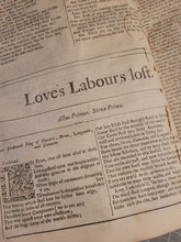 Load image into Gallery viewer, Comedies, Histories, and Tragedies. Published according to the true Original Copies. Unto which is added, Seven Plays, never before Printed in Folio... The Fourth Edition, 1685