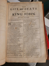 Load image into Gallery viewer, Comedies, Histories, and Tragedies. Published according to the true Original Copies. Unto which is added, Seven Plays, never before Printed in Folio... The Fourth Edition, 1685