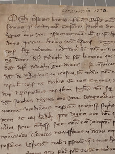 ***RESERVED*** Medieval Charter. Manuscript on Parchment, 1272. Merchant Jacques De Lépine Receives Payment of 38 Sols on a House in Paris